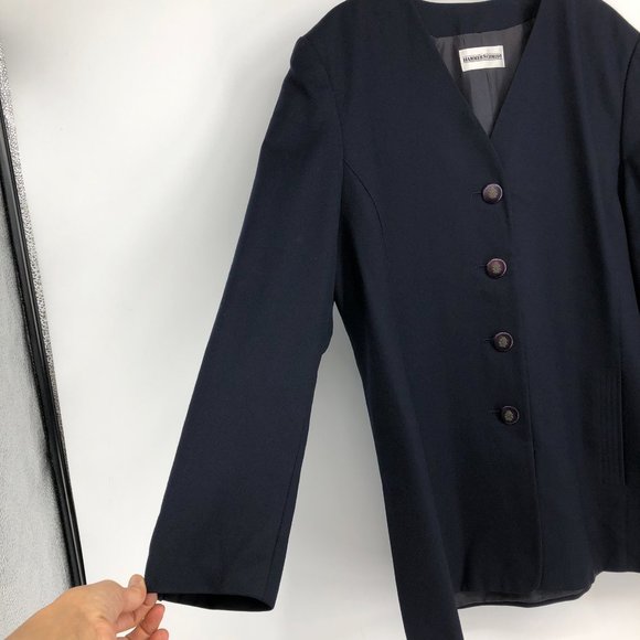 Hammer Schmidt Vintage Navy Button Up Blazer Wool size 40 = L - Picture 6 of 15